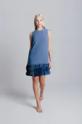 Catherine Regehr Sleeveless Jewel Neck Arak Shift With Wave Hem