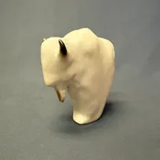 Andrew Rodriguez, Laguna Pueblo Native American Handmade Clay Figurine of a White Buffalo (WHC39)