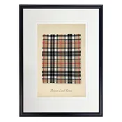 Antique Curiosities Inc Matted print of the Thomson camel tartan plaid