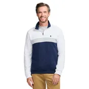 ADVANTAGE PERFORMANCE COLORBLOCK QUARTER-ZIP FLEECE - BRIGHT WHITE