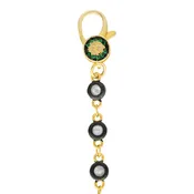 18" Clear CZ Bezel Charm Bar Chain