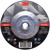 3M TM0187397 3M Silver Depressed Center Grinding Wheel 87397 T27 Quick Change 4.5" x 1/4" x 5/8-11