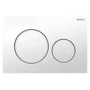 Actuator Plate Sigma20 Dual Flush Gloss White/Matte White Plastic for Sigma Concealed Tanks 2x6 and 2x4 Installations