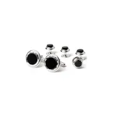 Onyx Etched Formal Set – Silver