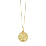 10K Yellow Gold Diamond Circle Pendant