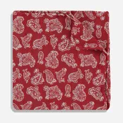 Alberobello Paisley Burgundy Pocket Square