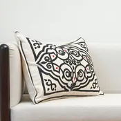 Appliqué Linen Pillow