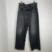 Acne Studios 1989 Ash Black Wide Leg Jeans