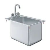 10″ X 14″ X 10″ Stainless Steel One Compartment Drop in Sink With Faucet