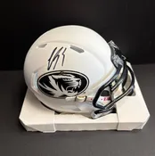 Missouri Tigers Luther Burden III Signed WHITE MINI HELMET - BECKETT FREE SHIPPING