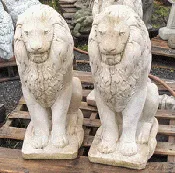 36'' lion pair old world style