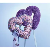 Blue & Lavender Double Heart  -  JHS027-11