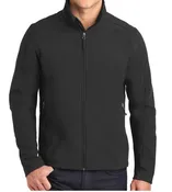Black Soft Shell full zip Water Proof Jacket w/ Badge Embroidery
