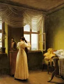 At the Mirror by Georg Friedrich Kersting, 1827