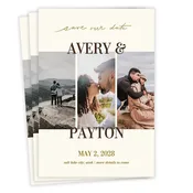 Side By Side Photo Collage Save the Date