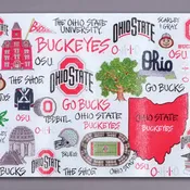 OSU Glass Cutting Board 15 x 11