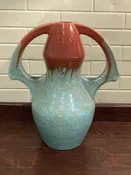 Art Pottery Vase with Handles