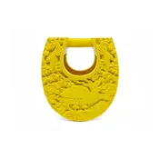 Hand-Carved Mini Ushape Conference of the Birds in Yellow Lacquer