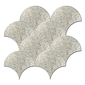 Fan Glossy Glass Mosaics 10 1/16x10 1/16