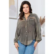 Boho Buttondown | Hand-Embroidered Patchwork Tunic Shirt