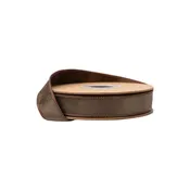 1" Reversible Classic Velvet Wired Ribbon | Brown w/ Brown Shimmer Backing | 10 Yard Roll