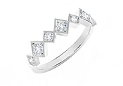 The Forevermark Tribute&amp;trade; Collection 7 Round Diamonds = 0.33 Stackable Ring