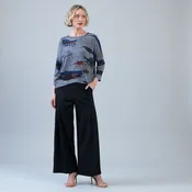 Abstract Print Knit Top