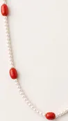 America Necklace - Pearl/Coral