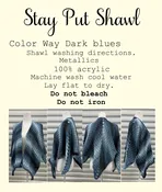 Stay Put Shawl Dark Blue