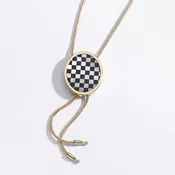 Checkered Bolo Necklace