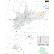 Amarillo, TX Wall Map