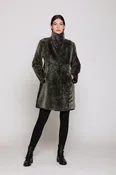 #1205 Fitted Reversible Coat with Stand Collar and Tailored front   sold out