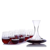 Custom Infinity Wine Decanter  9 Piece Stemless Gift Set by Ravenscroft