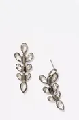 Arrow Earrings - Pyrite & Green Amethyst