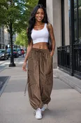 Adjustable Hem Cargo Pants