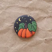 1in Pin Button- Pumpkin