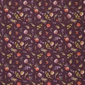 Aviva Fabric Collection - Floral Charm Aubergine