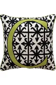 Alphabet C Chartreuse Cushion