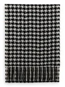 100% Baby Alpaca Scarf - Houndstooth - Black/White