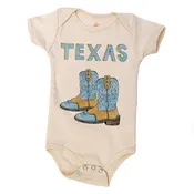 Texas Boot Natural Organic Kids Onesie