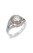 Simon G. Diamond Engagement Ring 18KT Two Tone Gold TR628
