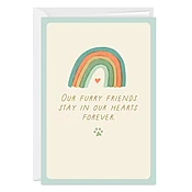 Always In Our Hearts Custom Pet Sympathy Card