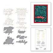 A Merry Little Christmas Sentiments Glimmer Hot Foil Plate & Die Set
