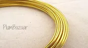 12 gauge aluminum craft and jewelry wire, 2mm round, 39 ft., gold