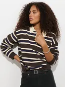 Bond St. Striped Polo in Cotton Cashmere