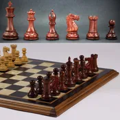 16" MoW Padouk Luxe Legionnaires Turkish Chess Set
