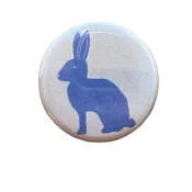 1.25" Button - Folk Art - Rabbit (Three Pack)