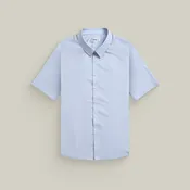 BreezeTech Short Sleeve Button-Up Shirt - Pacific Mini Stripe