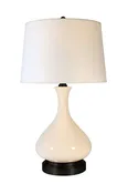 Bartlett Ivory Black Cordless Lamp - Made in the USA