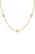 15" Choker Beaded - Signature Cross 2mm Gold - Gold | enewton